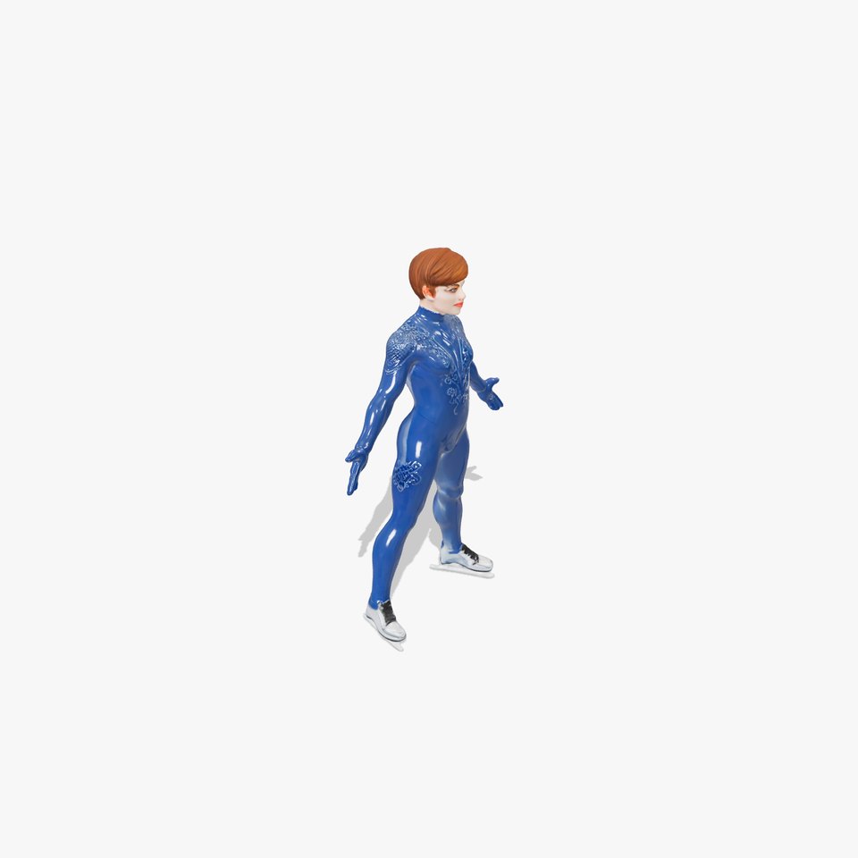 Elegant Ice Skater Character Model  Rigged and Animated